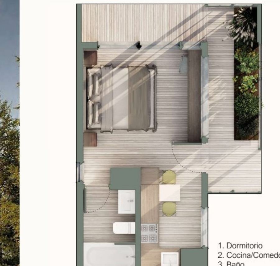 Casa bioclimática 25m² — planta